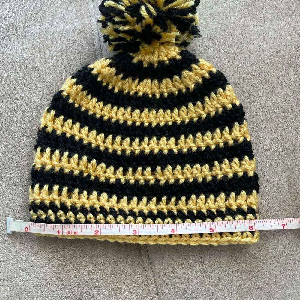 Handcrafted crochet honeybee beanie